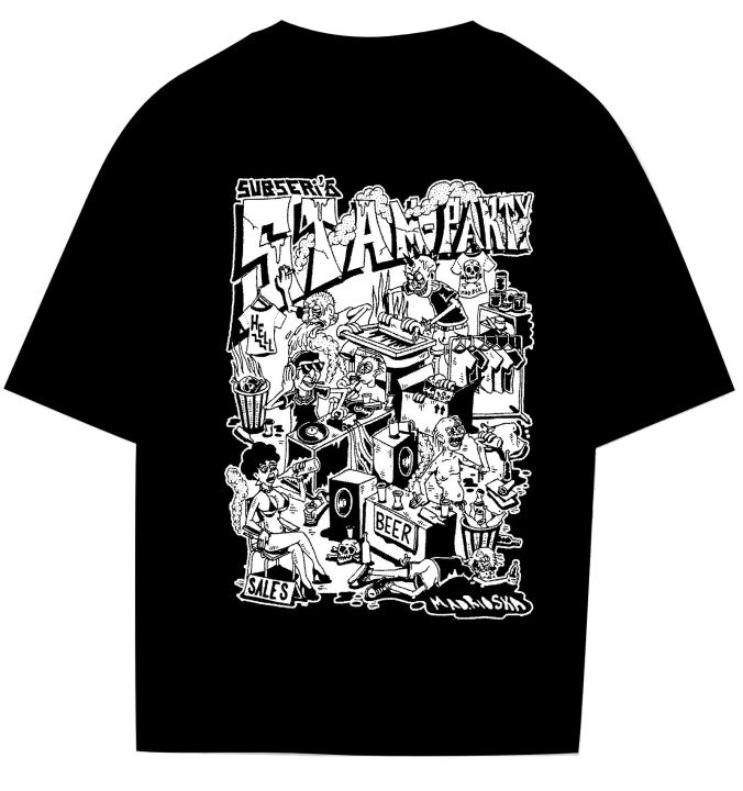 T-Shirt Pria STAM PARTY lengan pendek