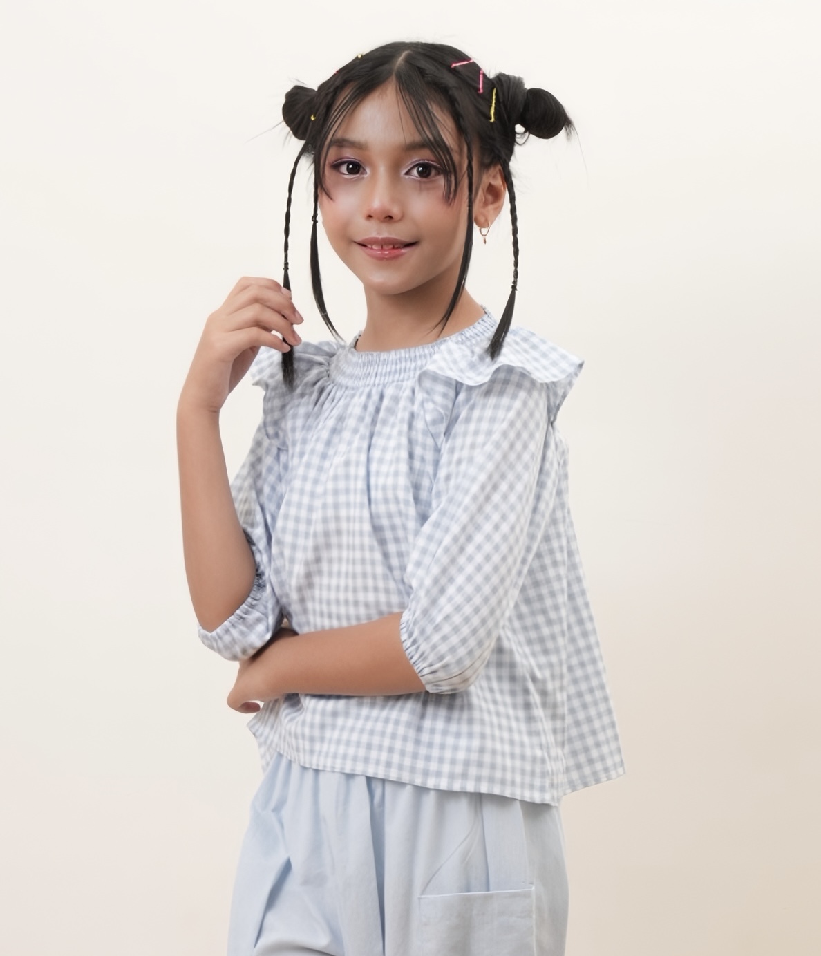 Belle Top - Soft blue