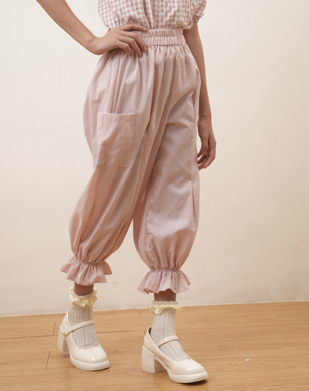 Belle Ruffles Pants - Soft Pink